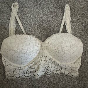 White lace bralette